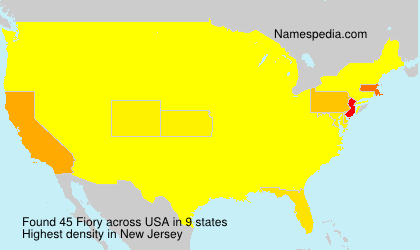 Surname Fiory in USA Surname Fiory in USA
