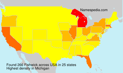 Surname Fishwick in USA
