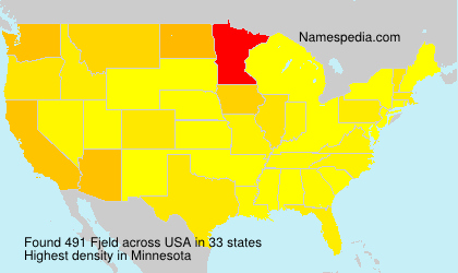 Surname Fjeld in USA