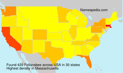 Surname Follansbee in USA