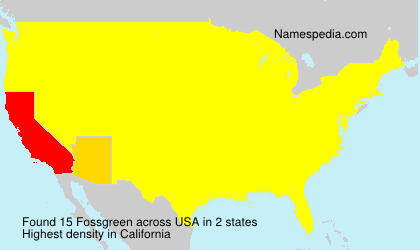 Surname Fossgreen in USA Surname Fossgreen in USA