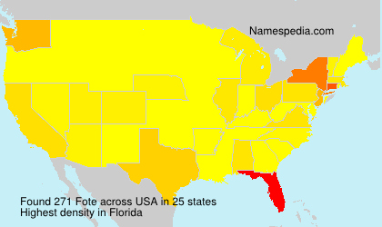 Surname Fote in USA