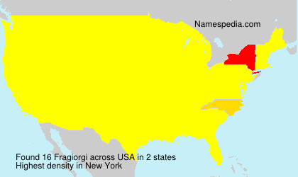 Surname Fragiorgi in USA