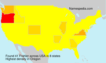 Surname Frahler in USA Surname Frahler in USA