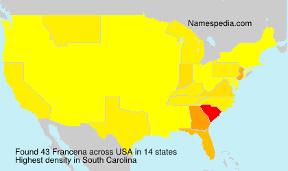 Surname Francena in USA