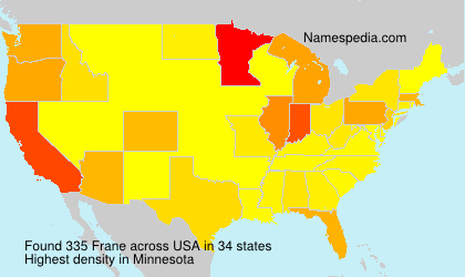 Surname Frane in USA