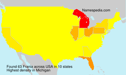 Surname Frania in USA