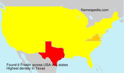 Surname Fraslin in USA