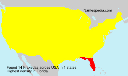 Surname Fraxedas in USA