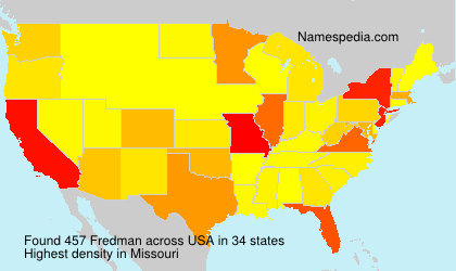 Surname Fredman in USA