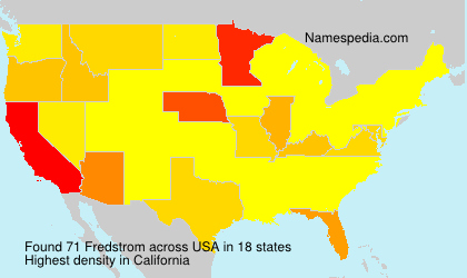 Surname Fredstrom in USA