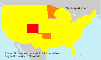 Surname Freeheart in USA