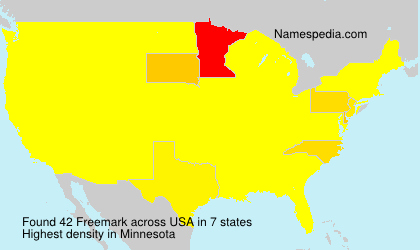 Surname Freemark in USA Surname Freemark in USA