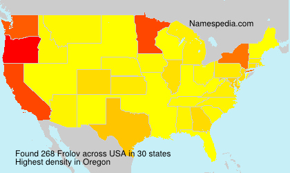Surname Frolov in USA