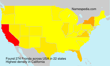 Surname Fronda in USA