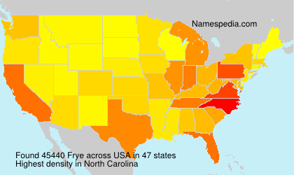 Surname Frye in USA
