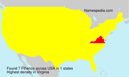 Surname Fthenos in USA