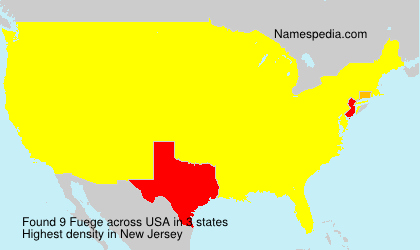 Surname Fuege in USA