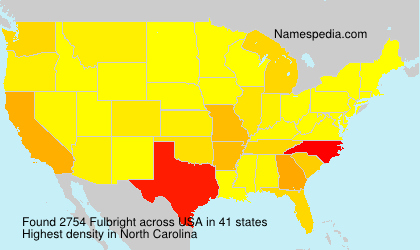 Surname Fulbright in USA