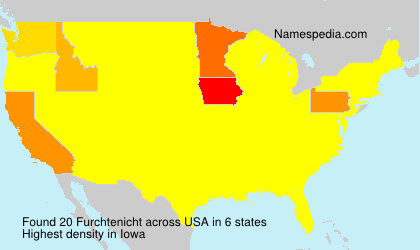 Surname Furchtenicht in USA