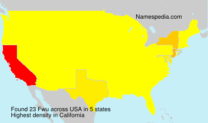 Surname Fwu in USA