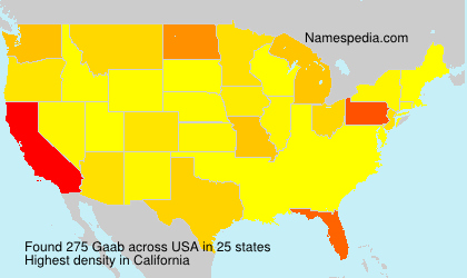 Surname Gaab in USA
