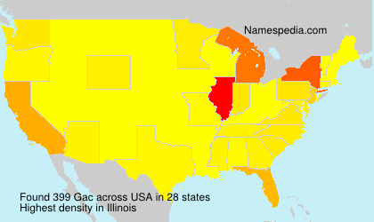 Surname Gac in USA