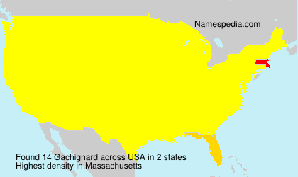 Surname Gachignard in USA