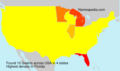 Surname Gadnis in USA