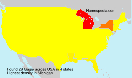 Surname Gagie in USA