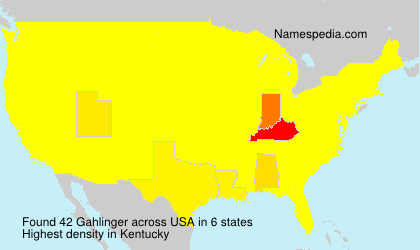 Surname Gahlinger in USA
