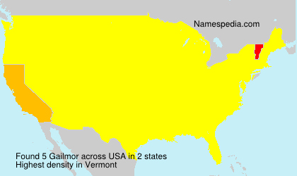Surname Gailmor in USA