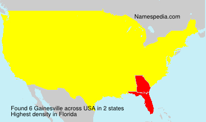 Surname Gainesville in USA