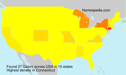 Surname Gaioni in USA