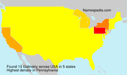 Surname Galinskiy in USA
