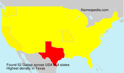 Surname Galipp in USA