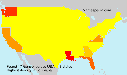 Surname Gancel in USA