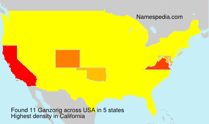 Surname Ganzorig in USA