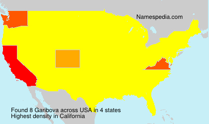 Surname Garibova in USA Surname Garibova in USA