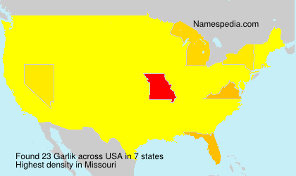 Surname Garlik in USA