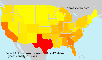 Surname Garrett in USA