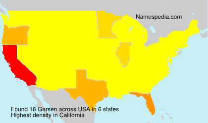 Surname Garsen in USA