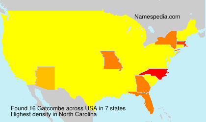 Surname Gatcombe in USA