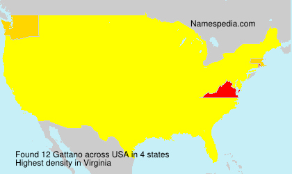Surname Gattano in USA