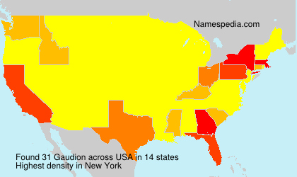 Surname Gaudion in USA