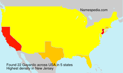 Surname Gayanilo in USA