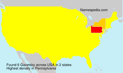 Surname Gazetsky in USA