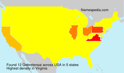 Surname Gebretensai in USA Surname Gebretensai in USA