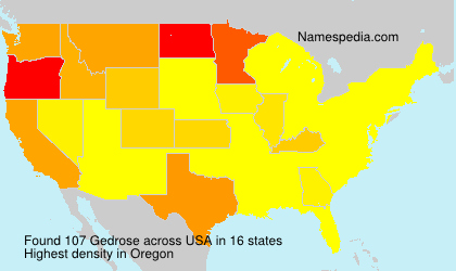 Surname Gedrose in USA
