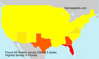 Surname Geeker in USA